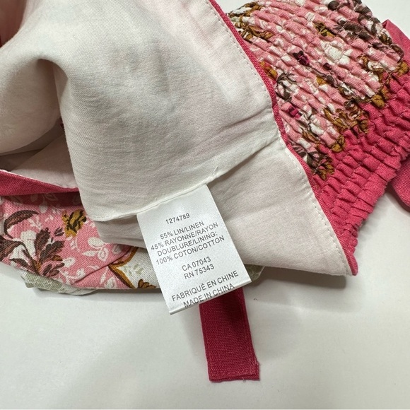 Rachel Zoe Linen Crop Halter Top Floral Tie Shoulder New with Tag Attached - Picture 10 of 11